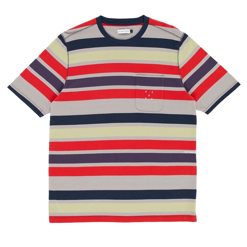 Pop Trading Co Striped Pocket Tee Multicolor M