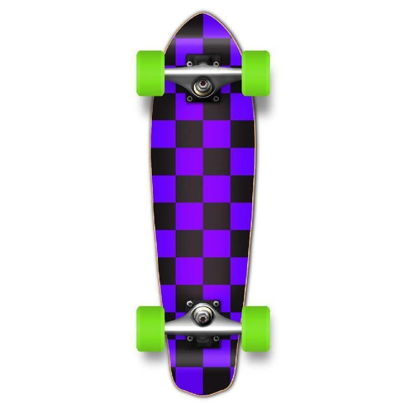 Punked Checker Purple 25″ Micro Cruiser Complete Complete
