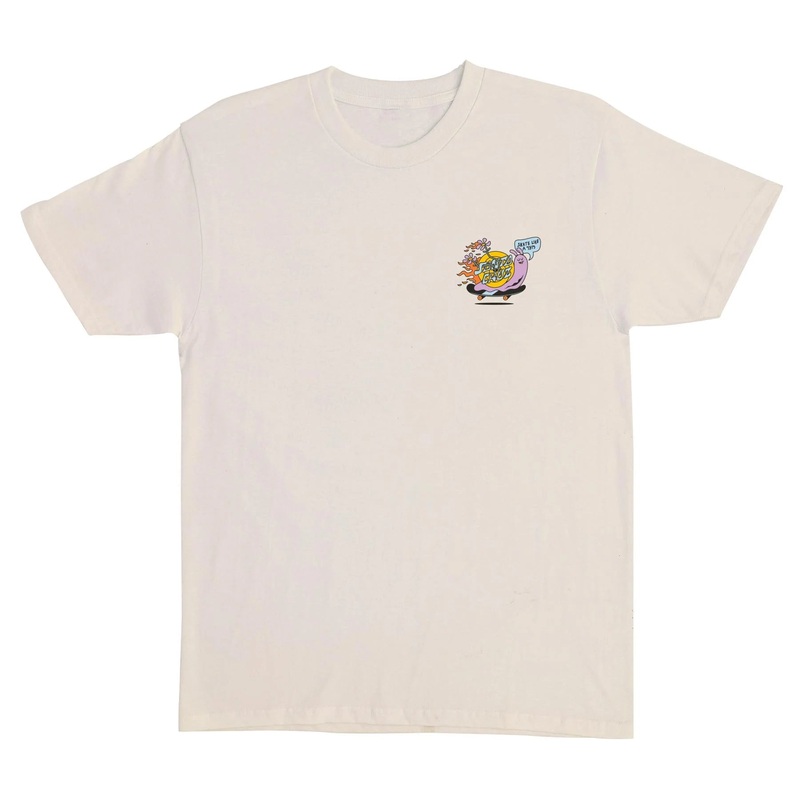 Skate Like a Girl S/S Heavyweight T-Shirt Natural Sm Unisex Santa Cruz S