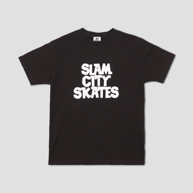 Slam City Skates Classic Logo T-Shirt Black / White Small