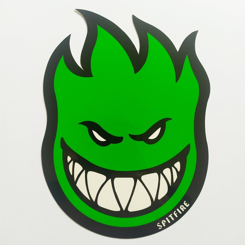 Spitfire Wheels – Bighead Fireball Skateboard Sticker Green Small
