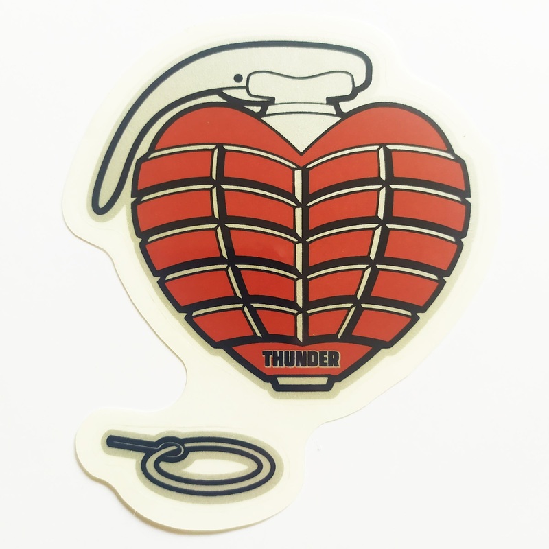 Thunder Trucks OG Grenade Skateboard Sticker – Red