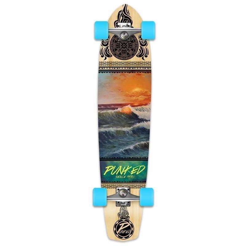 Wave Scene 36″ Slimkick Longboard from Punked – Complete Complete