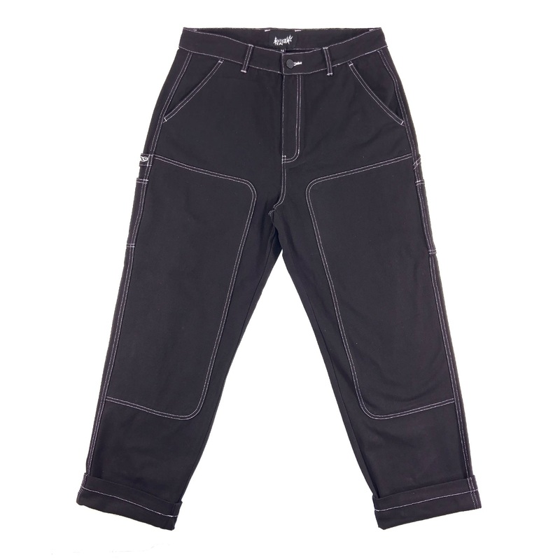 Welcome – Brace Double-Knee Canvas Carpenter Pant – Black S