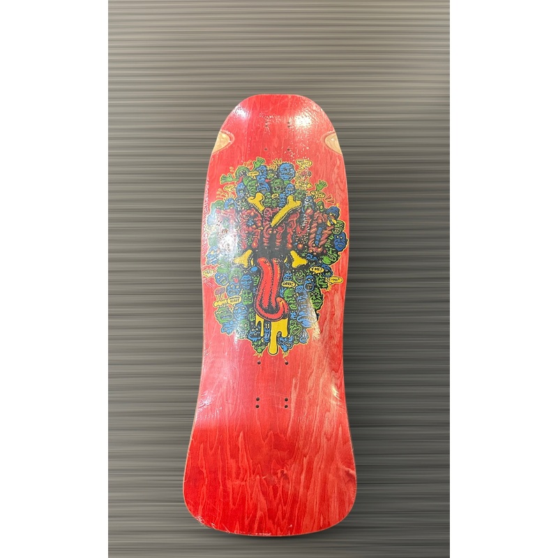 Brand-X Riot Stick Spoon Nose 10″ Skateboard Deck Black Stain