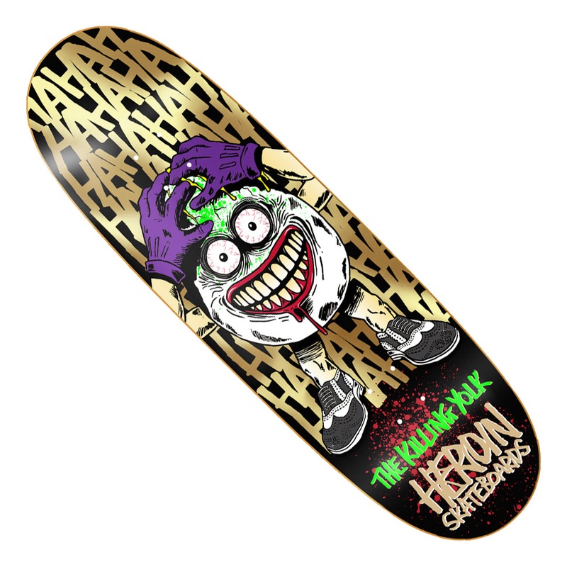 Heroin Skateboards Killing Yolk Symmetrical Egg Deck Multicolor 9.25 x 32 WB:14.25