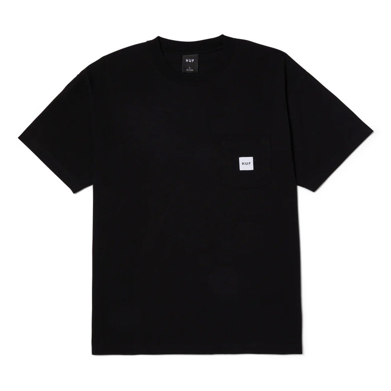 HUF Set Box Logo T Shirt Black Medium