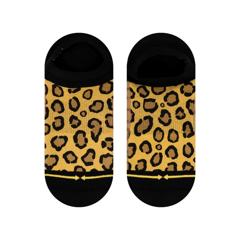 MERGE4 LEOPARD PRINT NO SHOW SOCKS