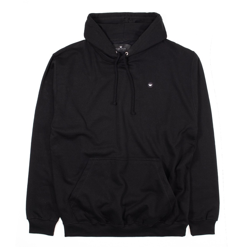 Prime Delux Icon 2 Embroidered Hooded Sweat – Deep Black S