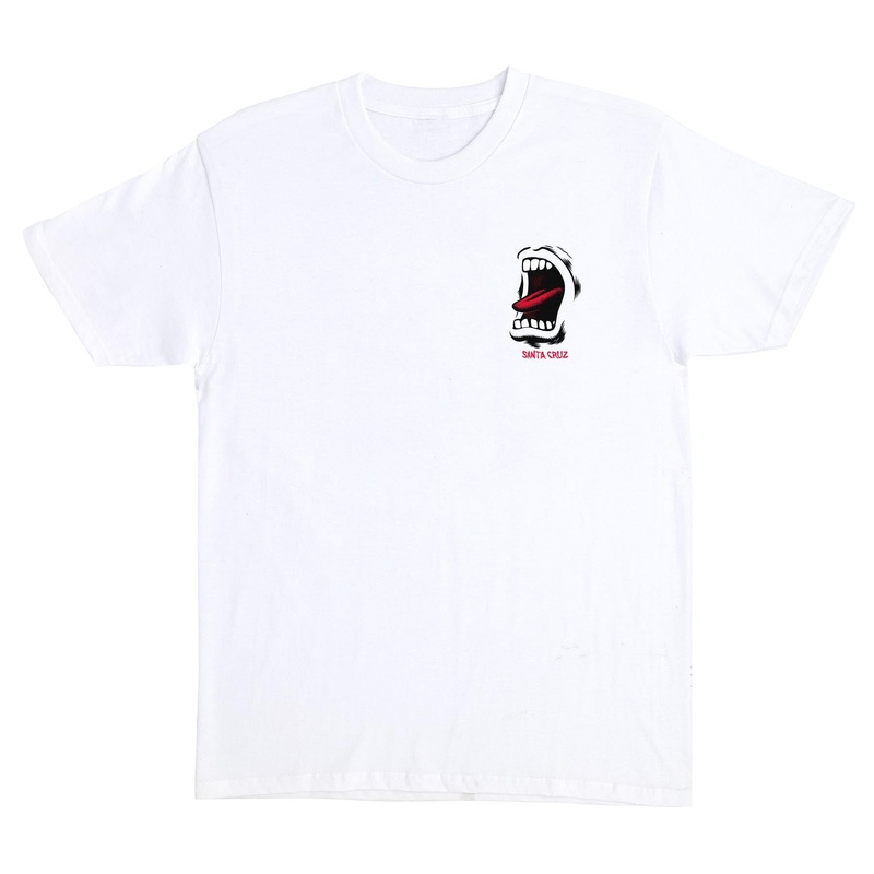 Screaming Mouth Chest Mens Santa Cruz T-Shirt White S