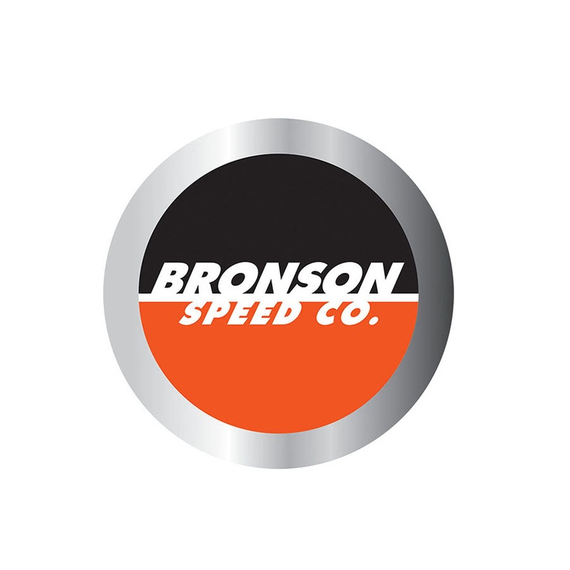 Spot Logo 12in Bronson Speed Co. Sticker Black/Orange 12 in