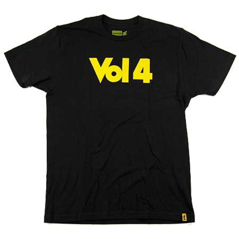 Volume 4 Logo T Shirt Black/ Yellow Large