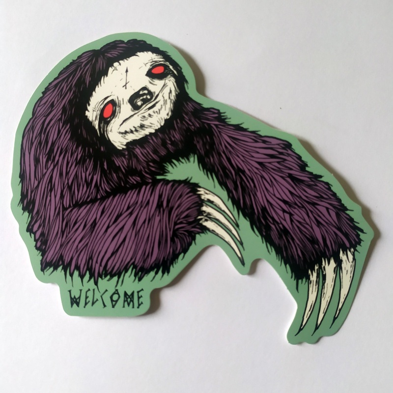 Welcome Skateboards Sloth Sticker
