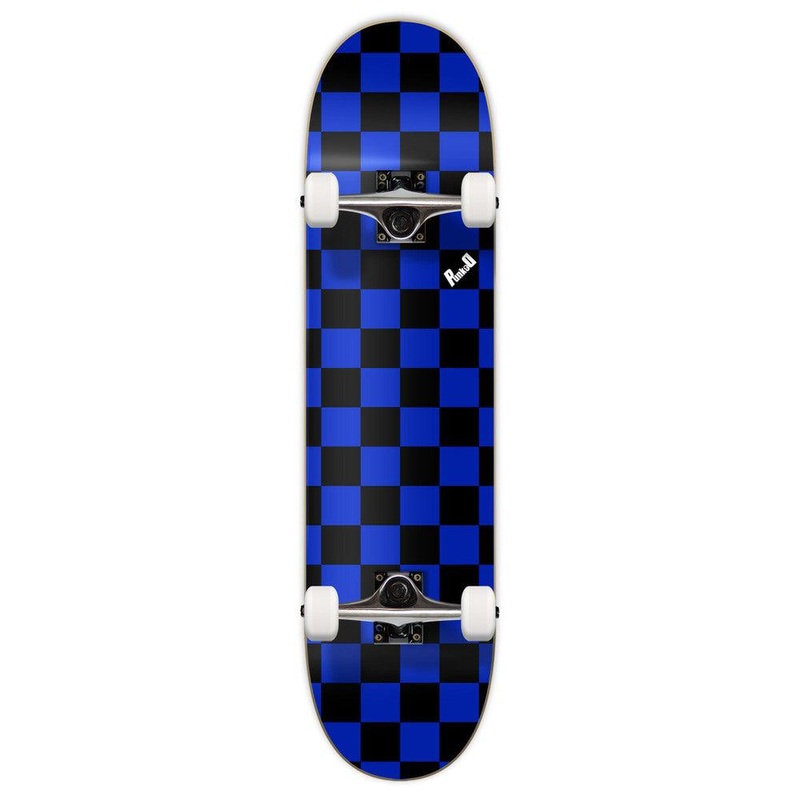 Yocaher Graphic Complete 7.75″ Skateboard – Checker Blue Complete