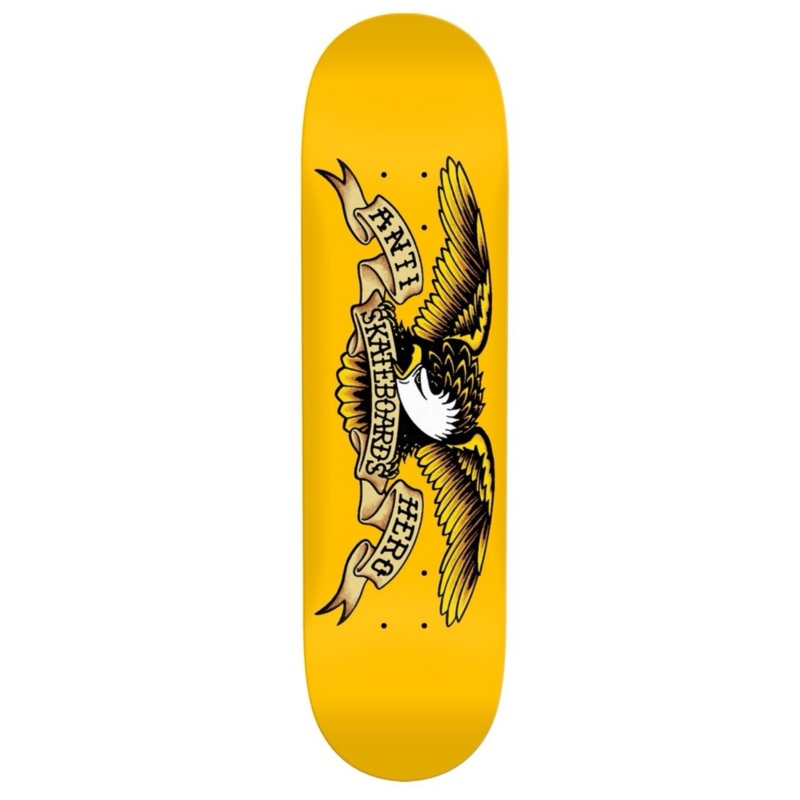 Anti-Hero Team DBX Eagle Yellow 8.25″ Skateboard Deck 8.25″ WB 14.375″
