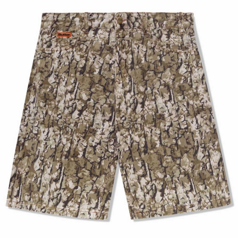 Bark Camo Tan Denim Shorts Butter Goods SM – 30