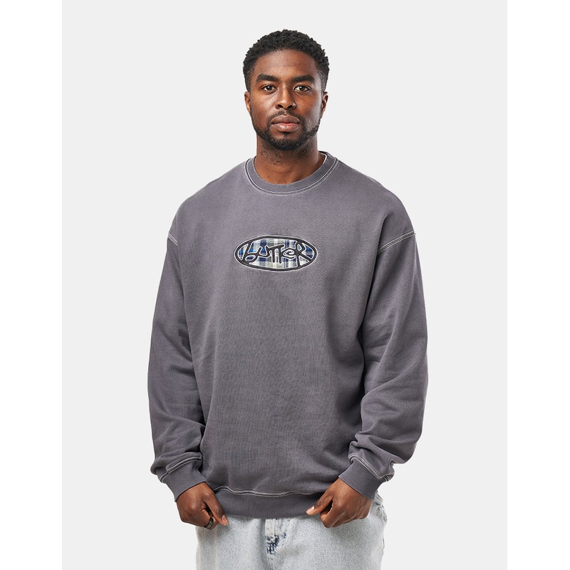 Butter Goods Crust Crewneck – Washed Charcoal