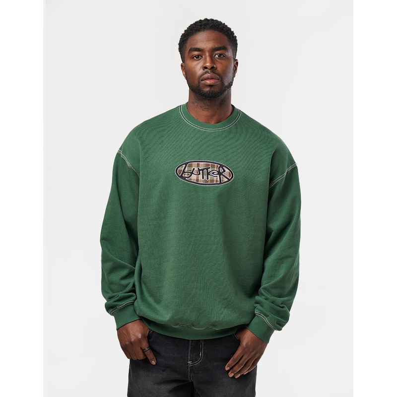 Butter Goods Crust Crewneck – Washed Forest