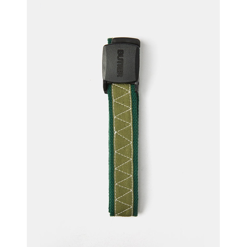 Butter Goods Equipment Woven Web Belt – Forest