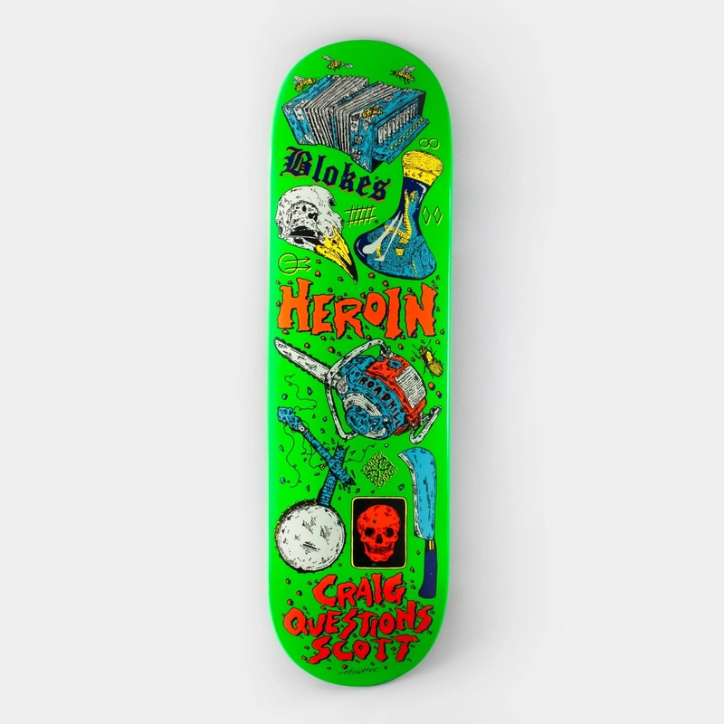 Heroin 9″ Craig Questions Life Deck – Green 9″