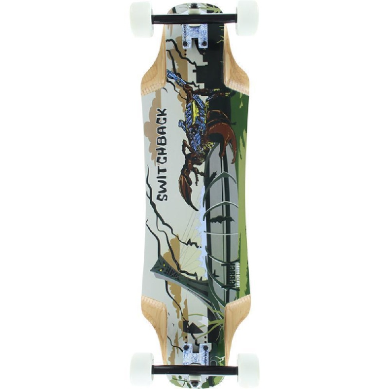 Kebbek 33″ Switchback Asymmetrical Downhill Longboard Complete