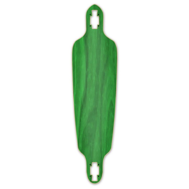 Punked Drop Through Blank Longboard Deck – Stained Green Deck