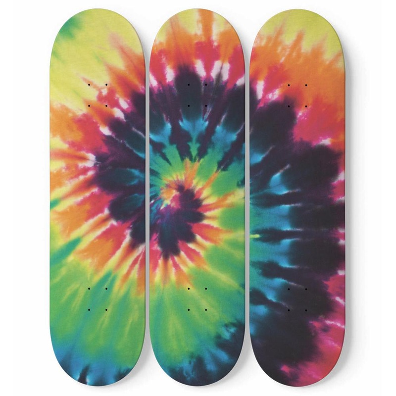 Rainbow Tie-Dye | Skateboard Wall Art, Mural & Skate Deck Art | Home Decor