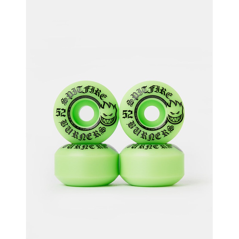 Spitfire Burners Green 99d Skateboard Wheels – 52mm