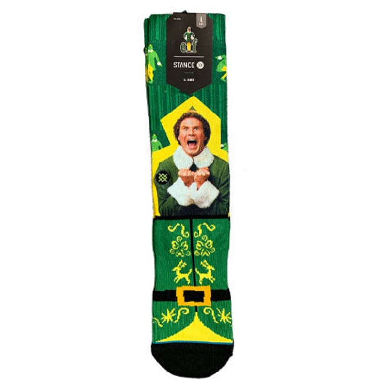 Stance Elf I Know Him Socks Green Medium