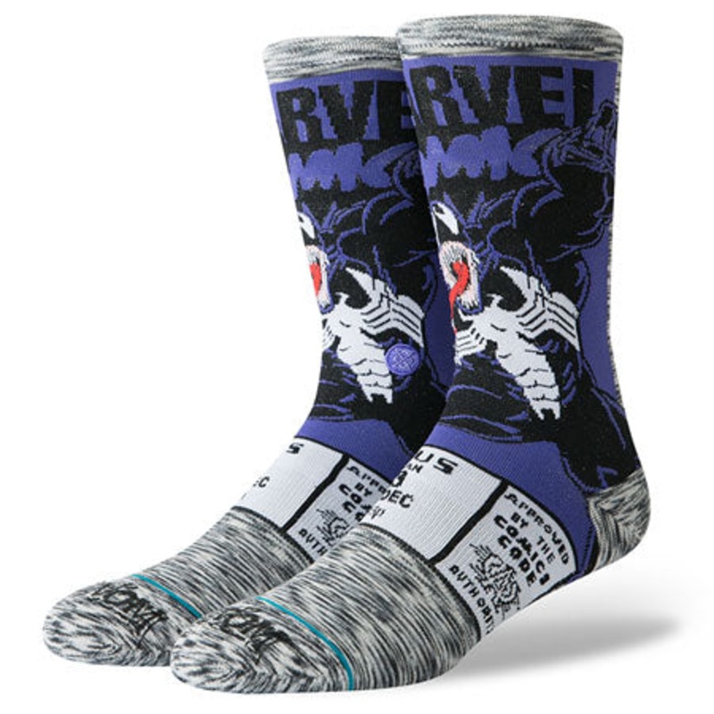 Stance Venom Comic Socks Grey Large