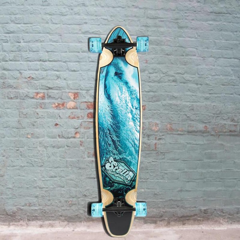 Stella Flotsam Bamboo Kicktail 42 inch longboard – Complete