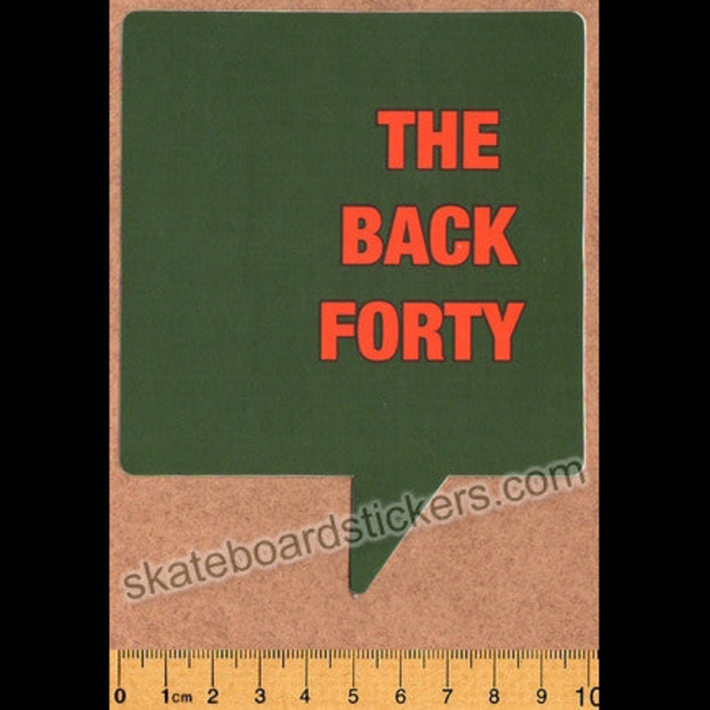 The Back Forty Skateboard Sticker – Green