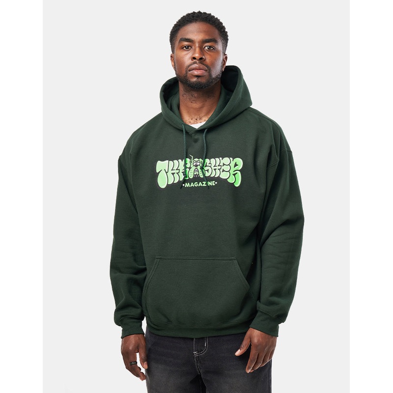 Thrasher Bully Pullover Hoodie – Forest Green