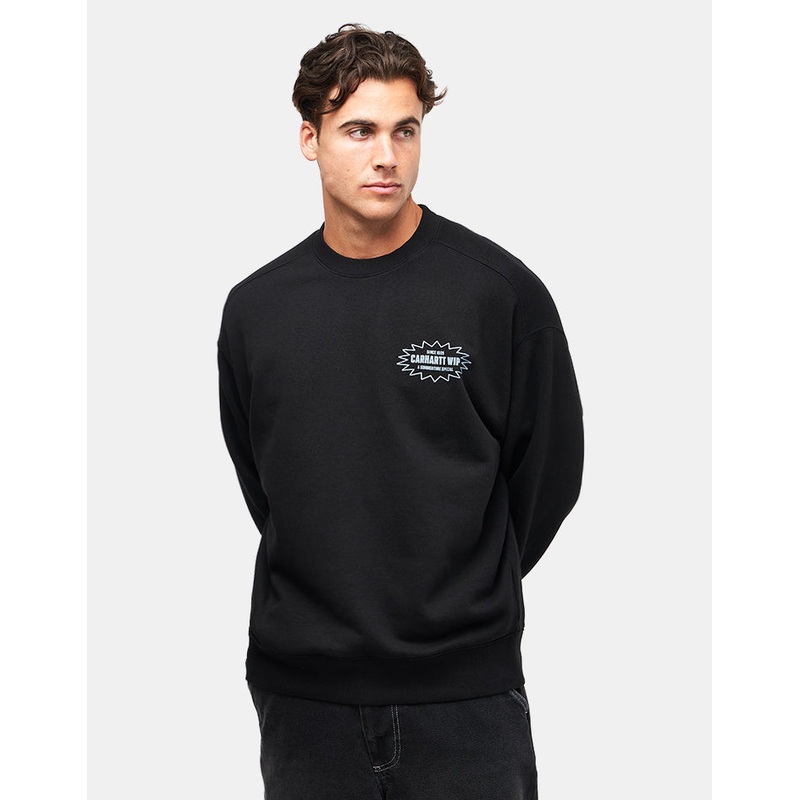 Carhartt WIP Catalogue Sweat – Black/Bluebird