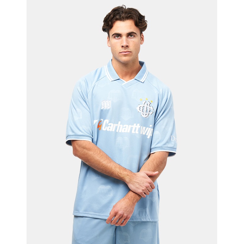 Carhartt WIP Hartt Football T-Shirt – Heart Train Jacquard/Bluebird