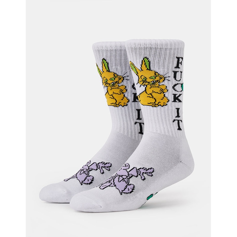 HUF Trip Crew Socks – White