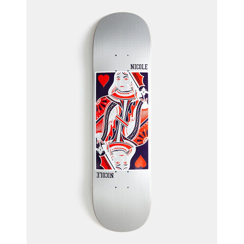 Real Nicole Queen of Hearts ‘TWIN NOSE’ Skateboard Deck – 8″