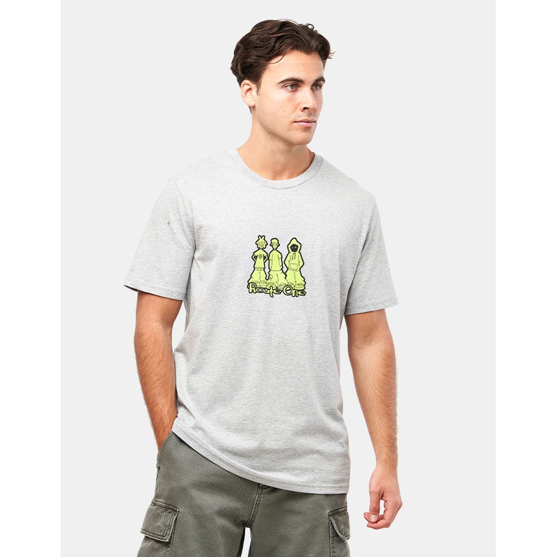Route One Baggy Crew Organic T-Shirt – Heather Grey