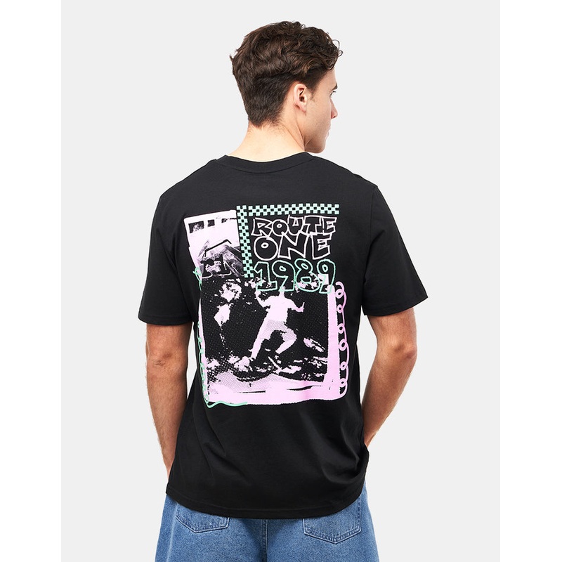 Route One Eighteez Organic T-Shirt – Black