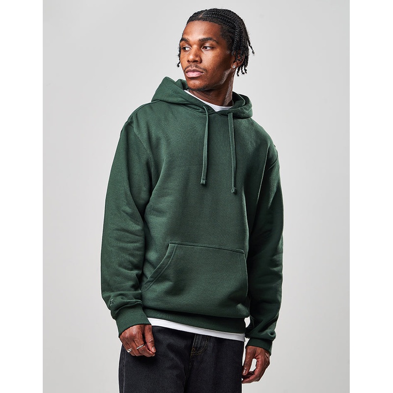 Route One Heavyweight Pullover Hoodie (400gsm) – Forest Green