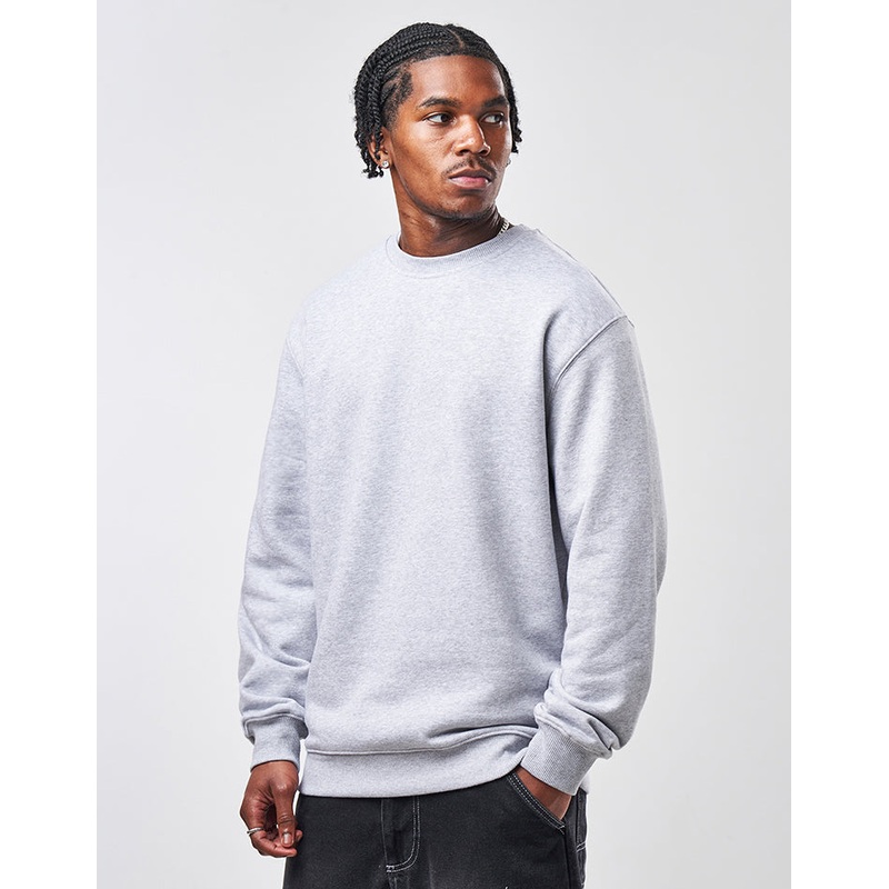 Route One Heavyweight Sweatshirt (400gsm) – Heather Grey