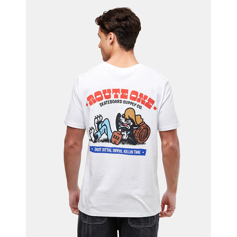 Route One Just Sittn’ Organic T-Shirt – White