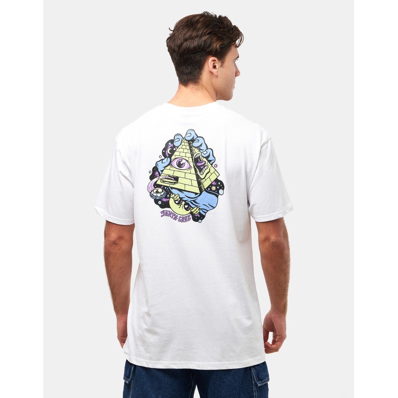 Santa Cruz Knibbs Invasion Hand Strip T-Shirt – White