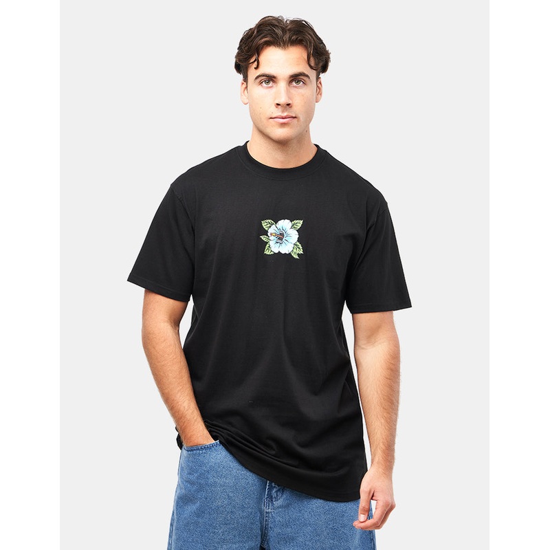 Santa Cruz Screaming Hibiscus Front T-Shirt – Black