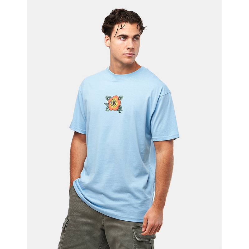 Santa Cruz Screaming Hibiscus Front T-Shirt – Pacific Blue