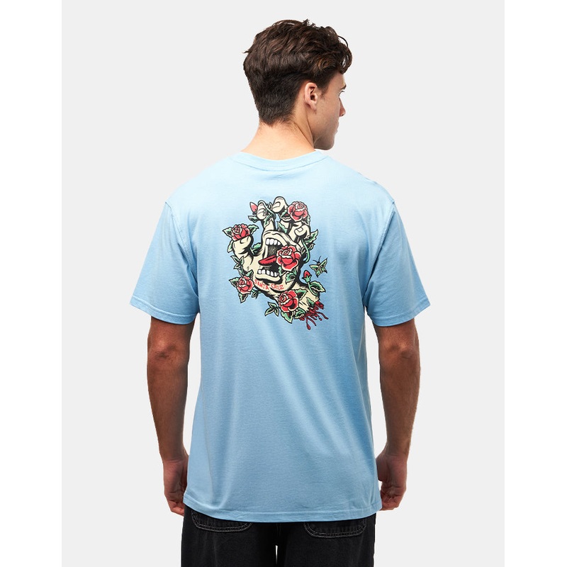 Santa Cruz Screaming Rose Flash T-Shirt – Pacific Blue