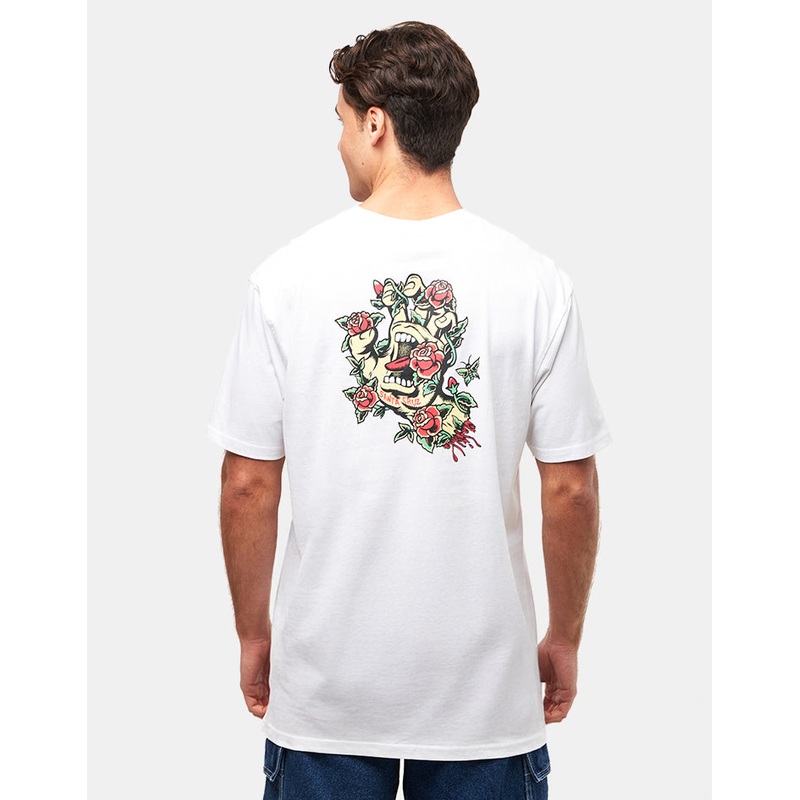 Santa Cruz Screaming Rose Flash T-Shirt – White