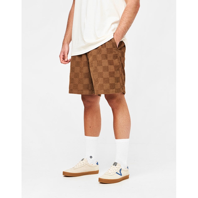 Vans Range Checkerboard Cord Loose Shorts – Sepia