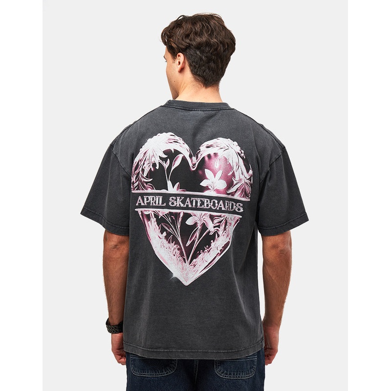 April Heart T-Shirt – Black