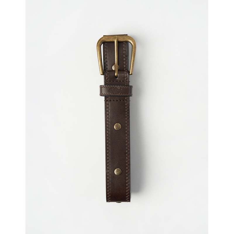 Dickies Studded Leather Belt – Dark Brown